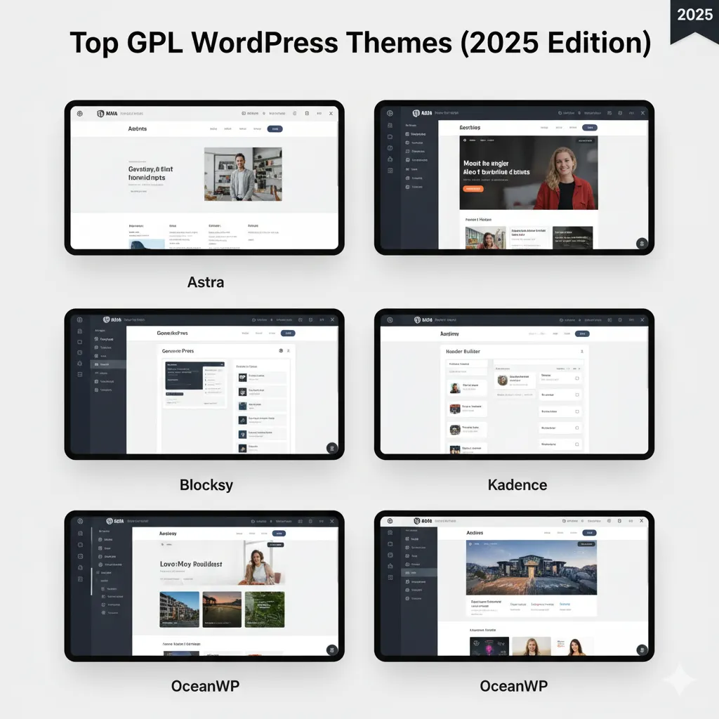 GPL WordPress Themes Collection 2025