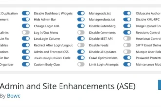Admin and Site Enhancements (ASE) Pro