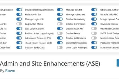 Admin and Site Enhancements (ASE) Pro